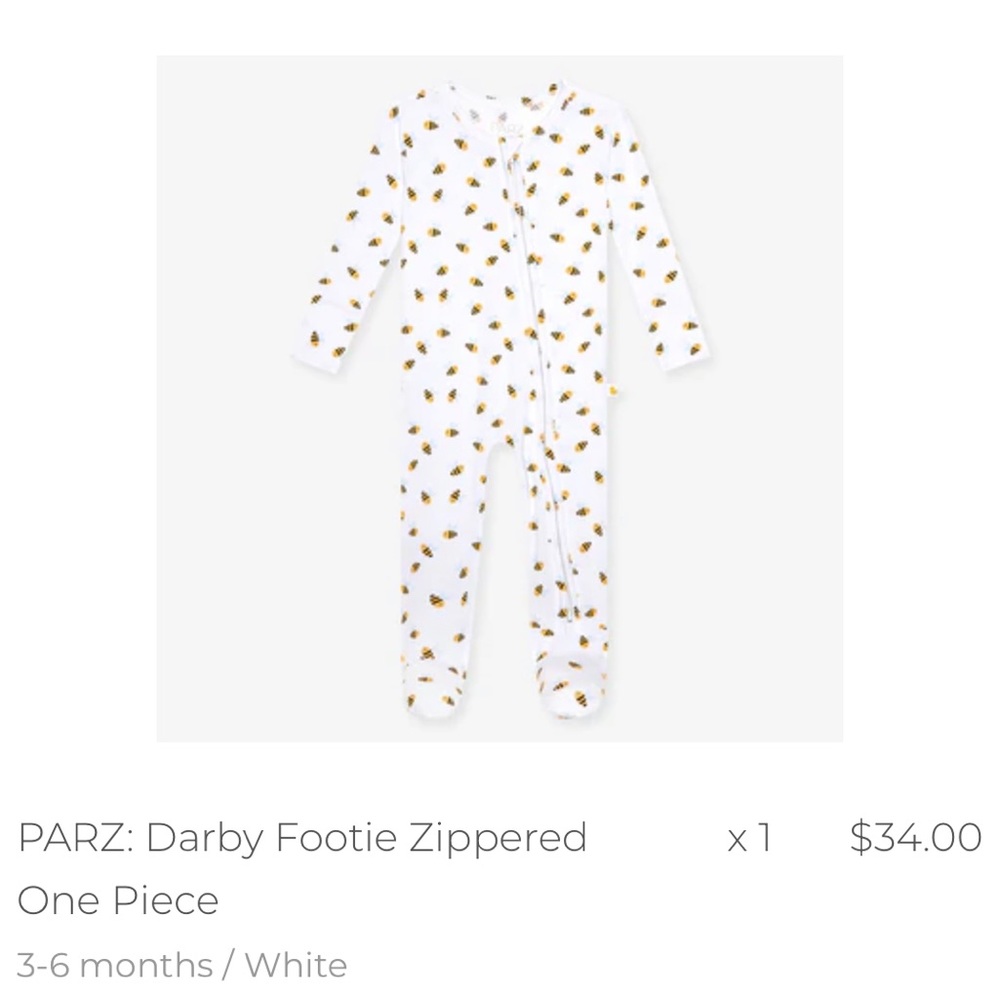 Posh Peanut PARZ Collection Zippered Footie